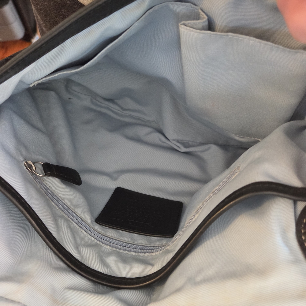 Coach Black Signature Canvas Soho Shoulder Bag with Silver Hardware - Picture 10 of 11